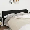 vidaXL Tête de lit avec oreilles Noir 203x23x78/88 cm Tissu