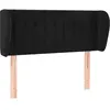 vidaXL Tête de lit avec oreilles Noir 83x23x78/88 cm Velours