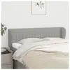 vidaXL Tête de lit avec oreilles Gris clair 147x23x78/88 cm Tissu