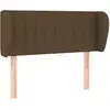 vidaXL Tête de lit avec oreilles Marron foncé 147x23x78/88 cm Tissu