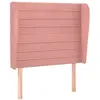 vidaXL Tête de lit avec oreilles Rose 183x23x78/88 cm Velours