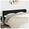 vidaXL Tête de lit avec oreilles Noir 163x23x78/88 cm Tissu