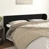 vidaXL Tête de lit avec oreilles Noir 163x23x78/88 cm Velours
