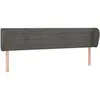 vidaXL Tête de lit avec oreilles Gris foncé 183x23x78/88 cm Velours