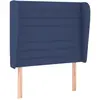 vidaXL Tête de lit avec oreilles Bleu 203x23x118/128 cm Tissu
