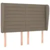 vidaXL Tête de lit avec oreilles Taupe 147x23x118/128 cm Tissu