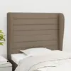 vidaXL Tête de lit avec oreilles Taupe 83x23x118/128 cm Tissu