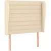 vidaXL Tête de lit avec oreilles Crème 83x23x118/128 cm Tissu