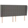 vidaXL Tête de lit avec oreilles Gris 183x23x118/128 cm Similicuir