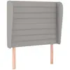 vidaXL Tête de lit avec oreilles Gris clair 183x23x118/128 cm Tissu