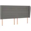 vidaXL Tête de lit avec oreilles Gris foncé 183x23x118/128 cm Tissu