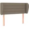 vidaXL Tête de lit avec oreilles Taupe 163x23x118/128 cm Tissu