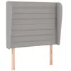 vidaXL Tête de lit avec oreilles Gris clair 93x23x118/128 cm Tissu