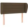 vidaXL Tête de lit avec oreilles Marron foncé 93x23x118/128 cm Tissu