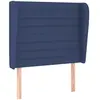 vidaXL Tête de lit avec oreilles Bleu 83x23x118/128 cm Tissu