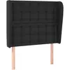 vidaXL Tête de lit avec oreilles Noir 93x23x118/128 cm Similicuir
