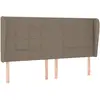 vidaXL Tête de lit avec oreilles Taupe 183x23x118/128 cm Tissu