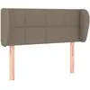 vidaXL Tête de lit avec oreilles Taupe 147x23x118/128 cm Tissu
