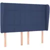 vidaXL Tête de lit avec oreilles Bleu 147x23x118/128 cm Tissu
