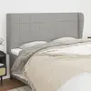 vidaXL Tête de lit avec oreilles Gris clair 163x23x118/128 cm Tissu
