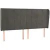 vidaXL Tête de lit avec oreilles Noir 163x23x118/128 cm Velours