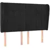 vidaXL Tête de lit avec oreilles Noir 147x23x118/128 cm Velours