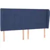 vidaXL Tête de lit avec oreilles Bleu 203x23x118/128 cm Tissu