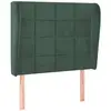 vidaXL Tête de lit avec oreilles Vert foncé 83x23x118/128 cm Velours