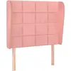 vidaXL Tête de lit avec oreilles Rose 83x23x118/128 cm Velours