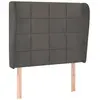 vidaXL Tête de lit avec oreilles Gris foncé 83x23x118/128 cm Velours