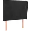 vidaXL Tête de lit avec oreilles Noir 103x23x118/128 cm Velours