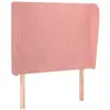 vidaXL Tête de lit avec oreilles Rose 103x23x118/128 cm Velours