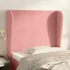 vidaXL Tête de lit avec oreilles Rose 93x23x118/128 cm Velours
