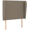 vidaXL Tête de lit avec oreilles Taupe 103x23x118/128 cm Tissu