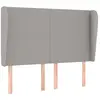 vidaXL Tête de lit avec oreilles Gris clair 147x23x118/128 cm Tissu