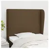 vidaXL Tête de lit avec oreilles Marron foncé 93x23x118/128 cm Tissu