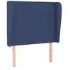 vidaXL Tête de lit avec oreilles Bleu 83x23x118/128 cm Tissu