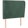 vidaXL Tête de lit avec oreilles Vert foncé 83x23x118/128 cm Velours