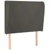 vidaXL Tête de lit avec oreilles Gris foncé 83x23x118/128 cm Velours
