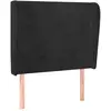 vidaXL Tête de lit avec oreilles Noir 93x23x118/128 cm Velours