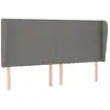 vidaXL Tête de lit avec oreilles Gris foncé 163x23x118/128 cm Tissu