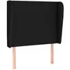 vidaXL Tête de lit avec oreilles Noir 83x23x118/128 cm Tissu