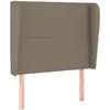 vidaXL Tête de lit avec oreilles Taupe 83x23x118/128 cm Tissu