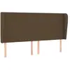 vidaXL Tête de lit avec oreilles Marron foncé 183x23x118/128 cm Tissu