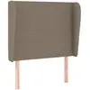 vidaXL Tête de lit avec oreilles Taupe 163x23x118/128 cm Tissu