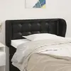 vidaXL Tête de lit avec oreilles Noir 103x23x78/88 cm Similicuir