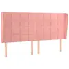 vidaXL Tête de lit avec oreilles Rose 163x23x78/88 cm Velours