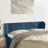 vidaXL Tête de lit avec oreilles Bleu foncé 147x23x78/88 cm Velours