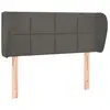 vidaXL Tête de lit avec oreilles Gris foncé 83x23x78/88 cm Velours