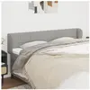 vidaXL Tête de lit avec oreilles Gris clair 183x23x78/88 cm Tissu
